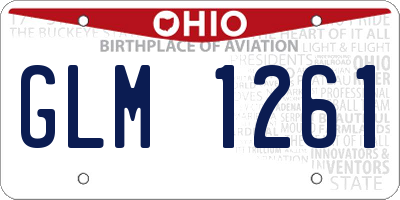 OH license plate GLM1261