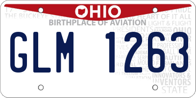 OH license plate GLM1263
