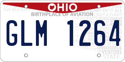 OH license plate GLM1264