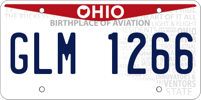 OH license plate GLM1266