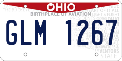 OH license plate GLM1267