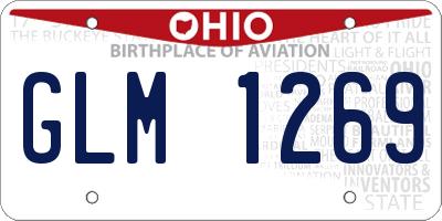 OH license plate GLM1269