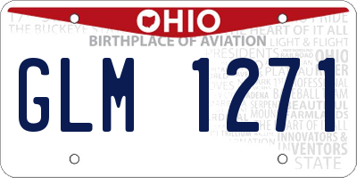 OH license plate GLM1271