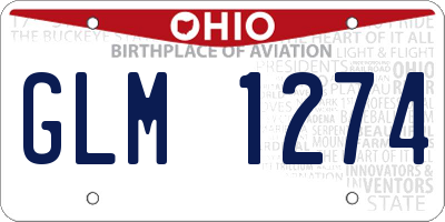 OH license plate GLM1274