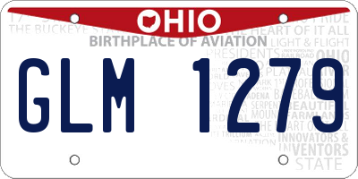OH license plate GLM1279