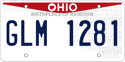 OH license plate GLM1281