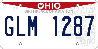 OH license plate GLM1287