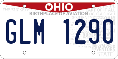 OH license plate GLM1290