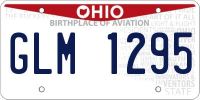 OH license plate GLM1295