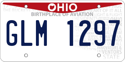 OH license plate GLM1297