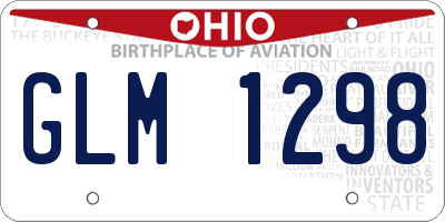 OH license plate GLM1298