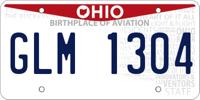 OH license plate GLM1304