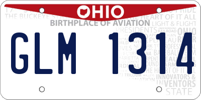 OH license plate GLM1314