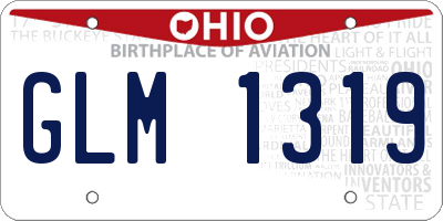 OH license plate GLM1319