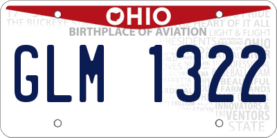 OH license plate GLM1322