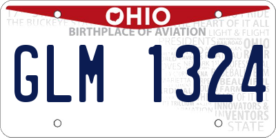 OH license plate GLM1324