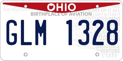 OH license plate GLM1328