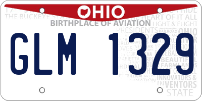 OH license plate GLM1329