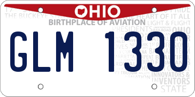 OH license plate GLM1330
