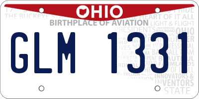 OH license plate GLM1331
