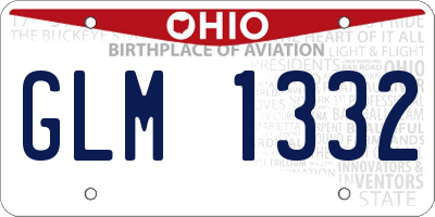 OH license plate GLM1332