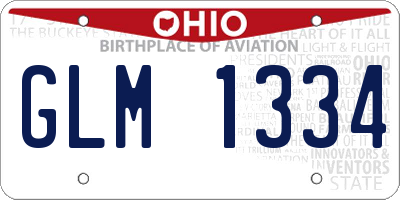 OH license plate GLM1334