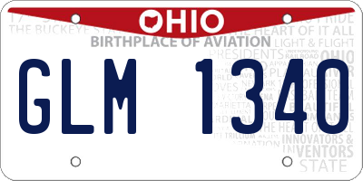 OH license plate GLM1340