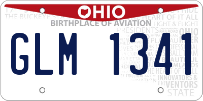 OH license plate GLM1341