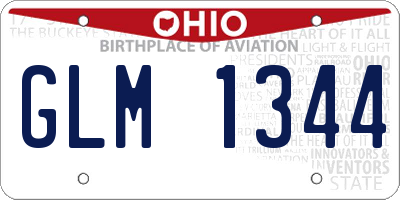 OH license plate GLM1344