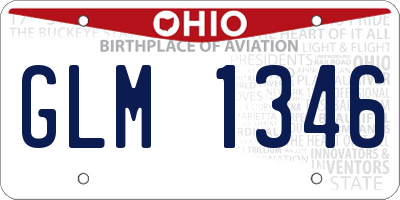OH license plate GLM1346