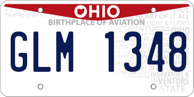 OH license plate GLM1348
