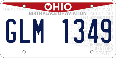 OH license plate GLM1349