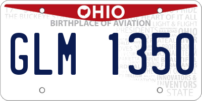 OH license plate GLM1350