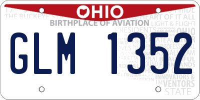 OH license plate GLM1352