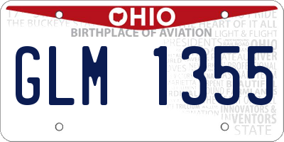 OH license plate GLM1355