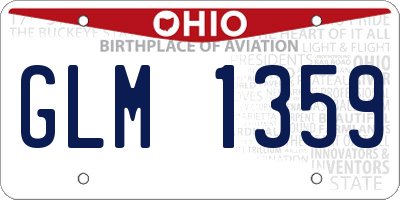 OH license plate GLM1359