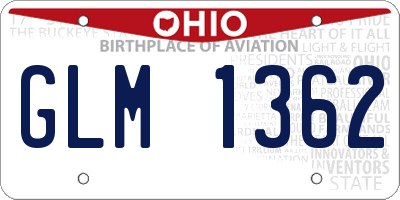 OH license plate GLM1362