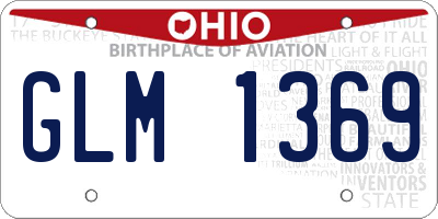 OH license plate GLM1369