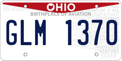 OH license plate GLM1370