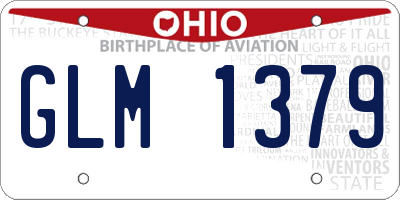 OH license plate GLM1379
