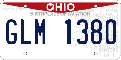 OH license plate GLM1380