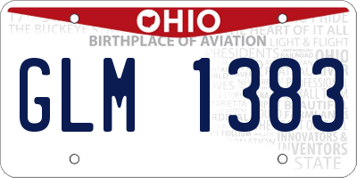 OH license plate GLM1383