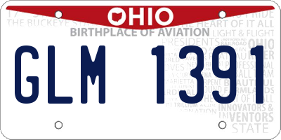 OH license plate GLM1391