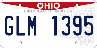 OH license plate GLM1395