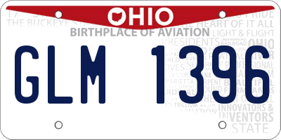 OH license plate GLM1396