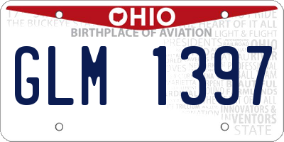 OH license plate GLM1397
