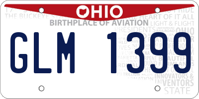 OH license plate GLM1399