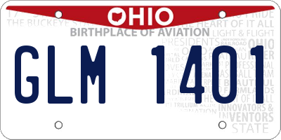 OH license plate GLM1401