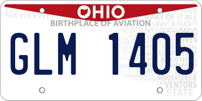OH license plate GLM1405