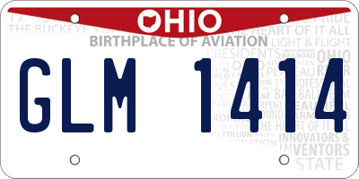 OH license plate GLM1414